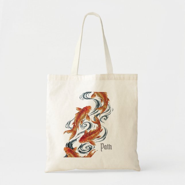 Path – Timeless Koi Symbol of Growth, Direction Tote Bag (Front)