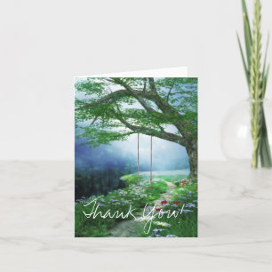 PATH TO FOREVER WOODLAND STREAM THANK YOU CARD