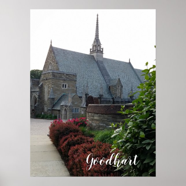 Path to Goodhart Hall at Bryn Mawr College Poster (Front)