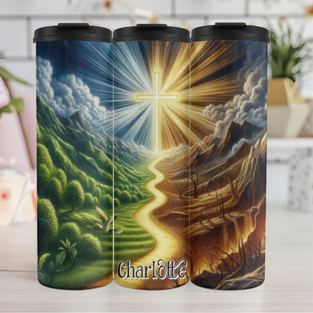 Path to Illuminated Cross Thermal Tumbler (Creator Uploaded)