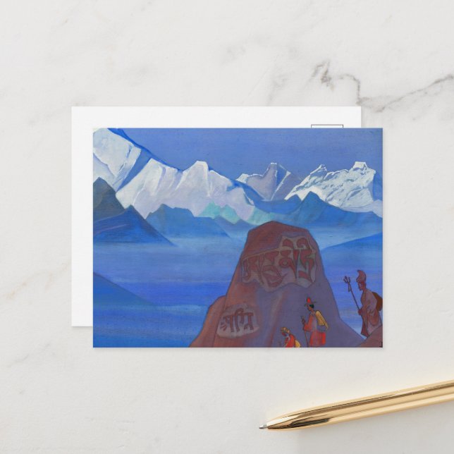 Path to Kailas by Nicholas Roerich Postcard (Front/Back In Situ)