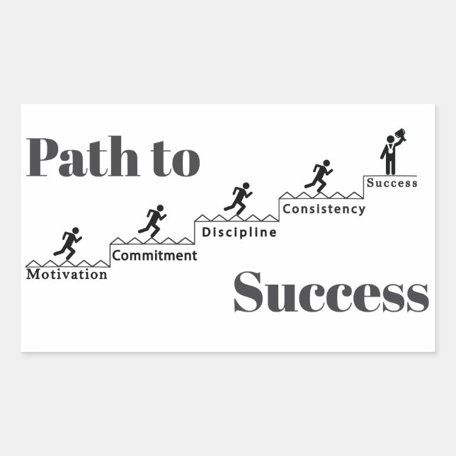  Path to success Rectangular Sticker (Front)