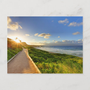Path to Sunset. Oneloa Beach. Maui. Postcard