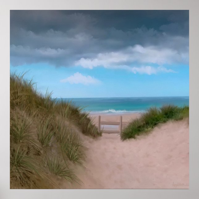 Path to the beach Cornish Caribbean  Poster (Front)