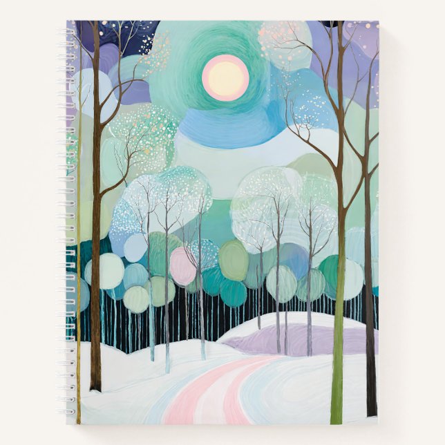Path Under the Pastel Moon Notebook (Front)