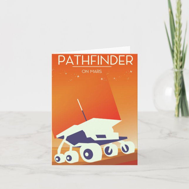 Pathfinder at Mars Space Art Holiday Card (Front)