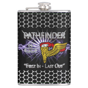 Pathfinder Badge-“First In Last Out” Hip Flask