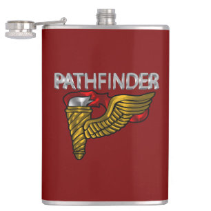 Pathfinder Badge- “Pathfinder” Red Hip Flask