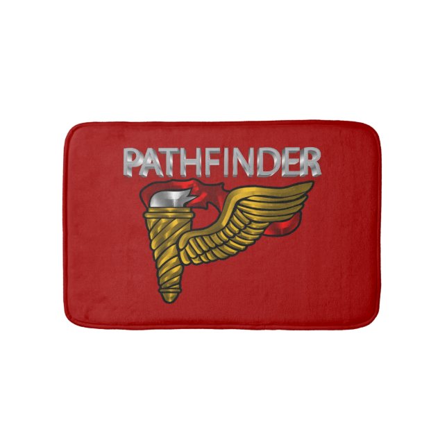 Pathfinder Badge with “Pathfinder Text” Bath Mat (Front)