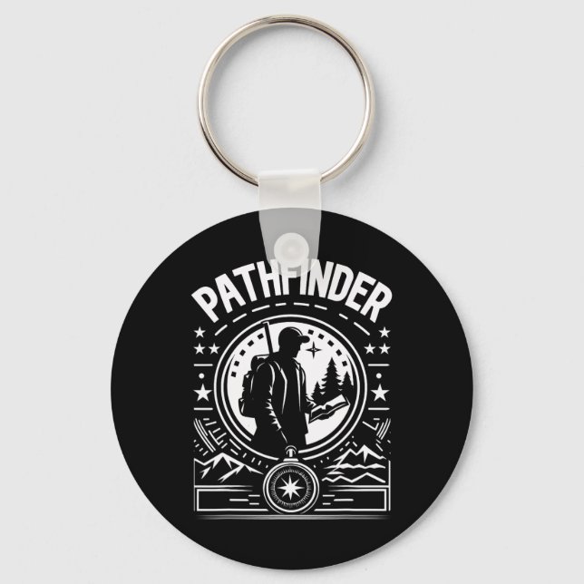 Pathfinder Explorer Adventure Outdoor Hiking Campi Key Ring (Front)