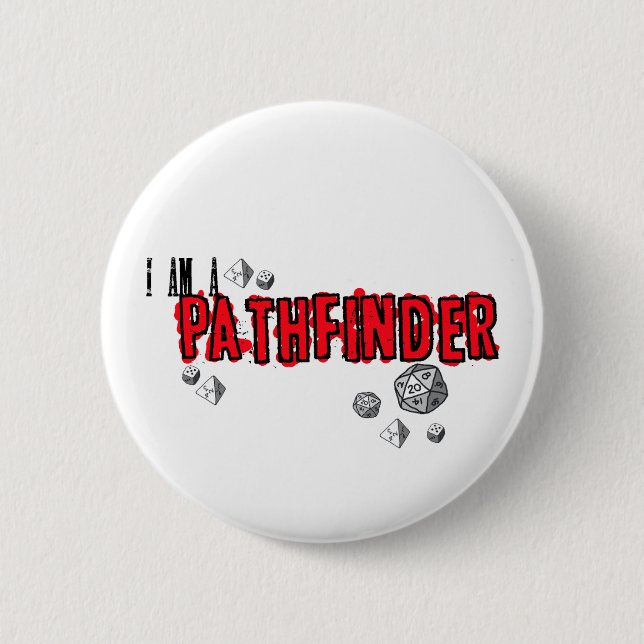"Pathfinder, Red"  Button (Front)