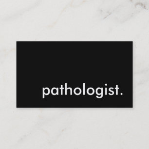 pathologist. business card