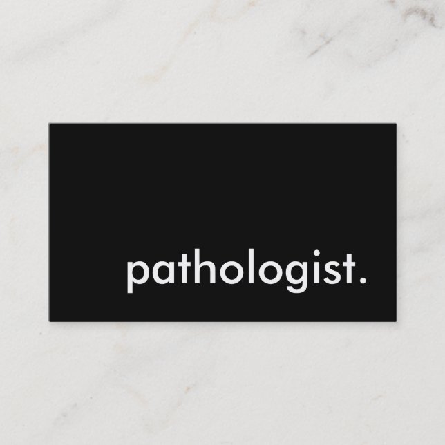 pathologist. business card (Front)