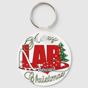 PATHOLOGIST CHRISTMAS LABORATORY KEY RING