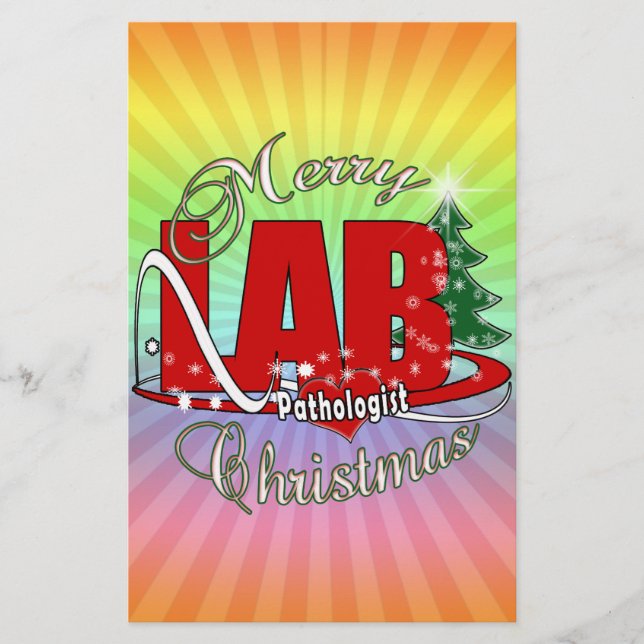 PATHOLOGIST CHRISTMAS LABORATORY STATIONERY (Front)