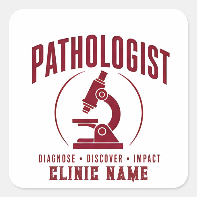 Pathologist Laboratory Medical Design Square Sticker (Front)