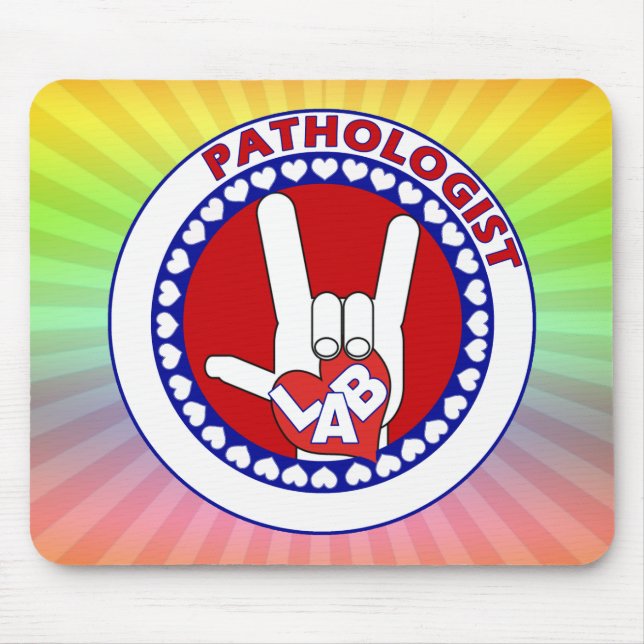 PATHOLOGIST ROUND LOGO ASL MOUSE MAT (Front)