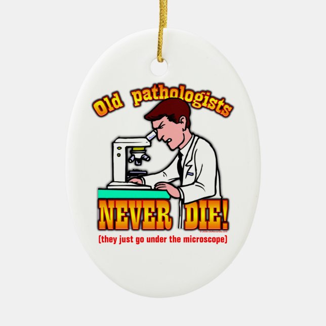 Pathologists Ceramic Tree Decoration (Front)