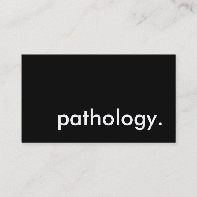 pathology. business card (Front)