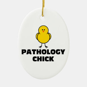 Pathology Chick Ceramic Tree Decoration