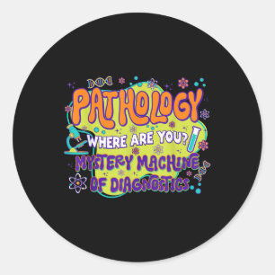 Pathology Lab Week 2025 Mystery Machine Of Diagnos Classic Round Sticker