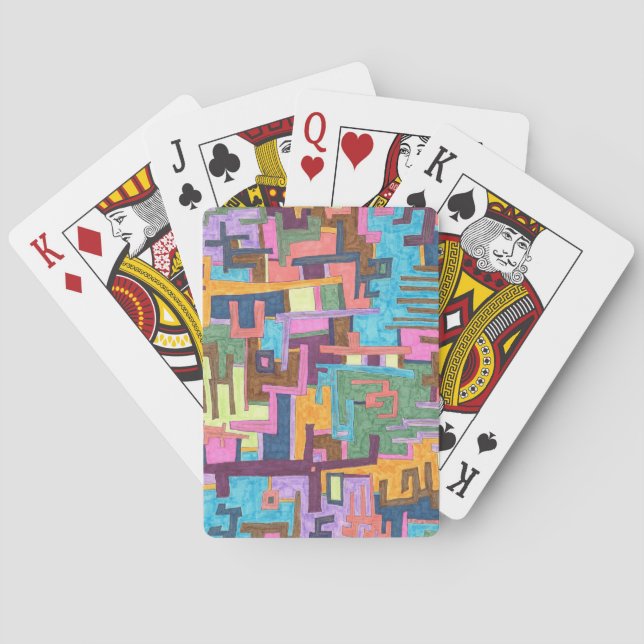 "Paths" Abstract Art Playing Cards (Back)