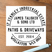 Paths & Driveways Rubber Stamp
