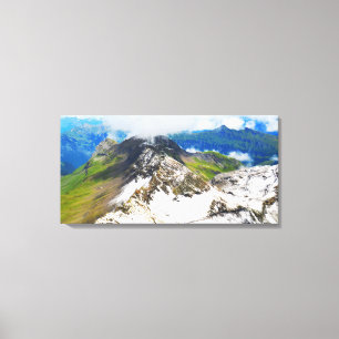 Paths in the Swiss alps Canvas Print