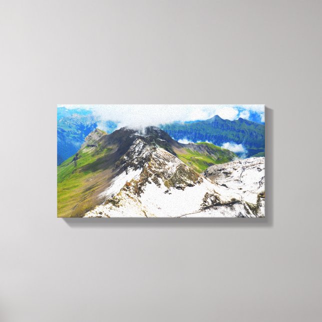 Paths in the Swiss alps Canvas Print (Front)