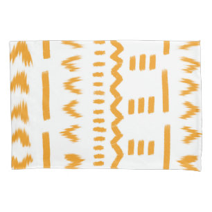 Paths Of Sun Mudcloth African Pattern In White Pillowcase