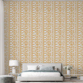 Paths Of Sun Mudcloth African Pattern In White Wallpaper