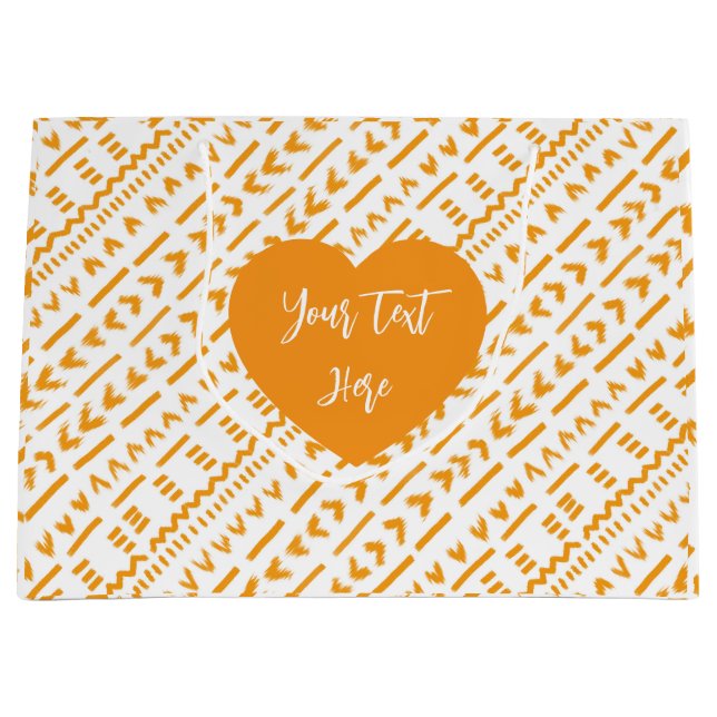 Paths Of Sun Mudcloth African Pattern Large Gift Bag (Front)