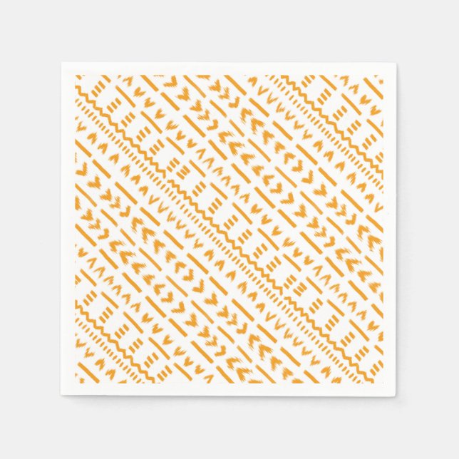 Paths Of Sun Mudcloth African Pattern Napkin (Front)