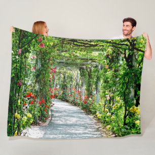PATHWAY of FLOWERS Fleece Blanket
