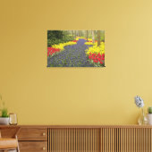 Pathway of Grape Hyacinth, daffodils, and Canvas Print (Insitu(LivingRoom))