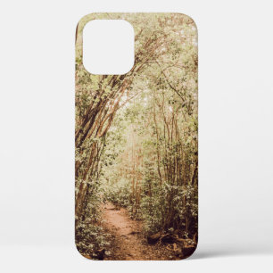 PATHWAY SURROUNDED WITH TALL AND GREEN TREES iPhone 12 CASE