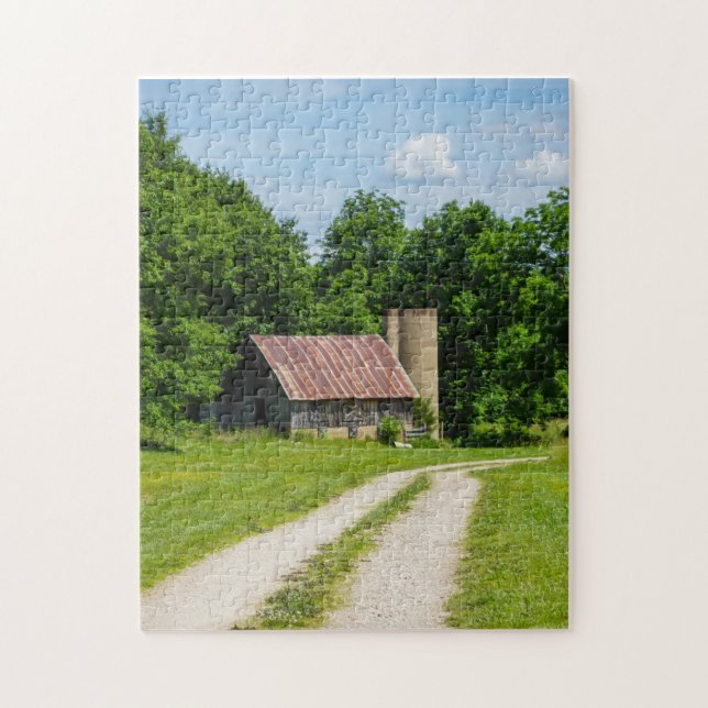 Pathway Through A Farm Jigsaw Puzzle (Vertical)