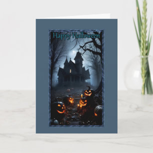 Pathway to the Haunted House Halloween Card