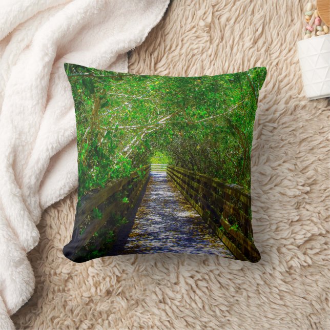 Pathway under the Tree Canopy Cushion (Blanket)