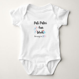 Pati Patni aur Woh - Desi Pregnancy Announcement Baby Bodysuit