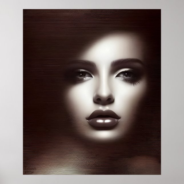 Patience AI Fantasy Digital Art Print Portrait (Front)