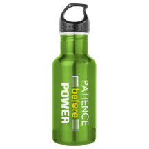 "Patience Before Power" Pickleball Water Bottle