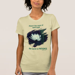Patience Emerson Inspirational Quote Lotus T-Shirt