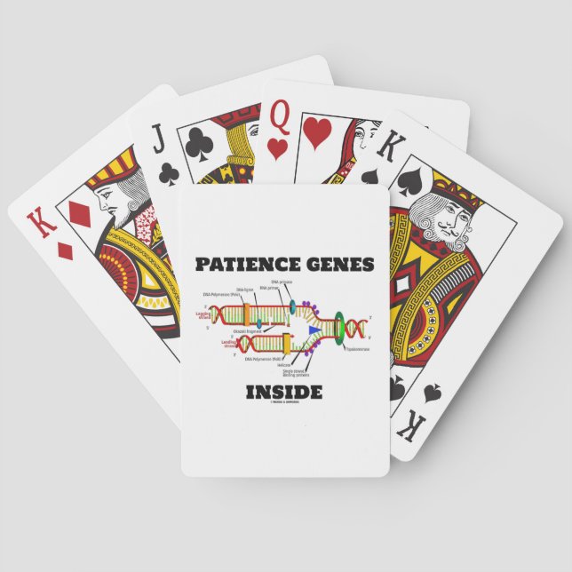 Patience Genes Inside DNA Replication Humour Playing Cards (Back)