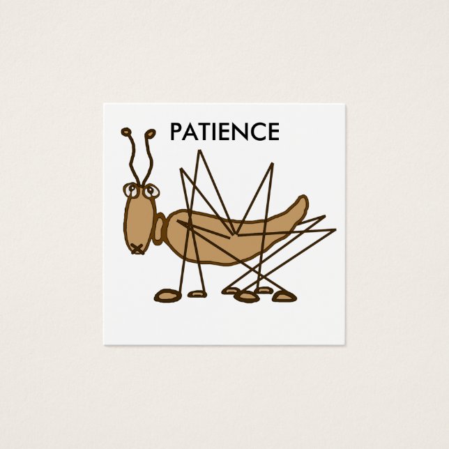 Patience grasshopper cartoon insect (Front)