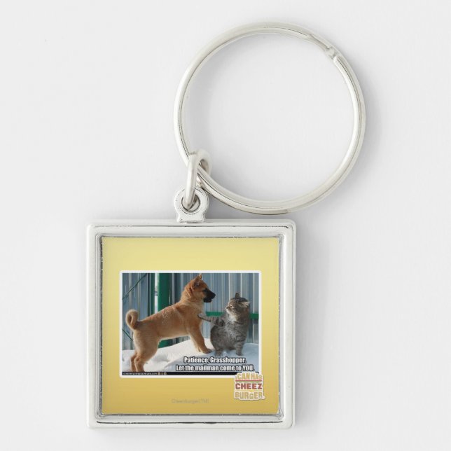 Patience, Grasshopper. Key Ring (Front)
