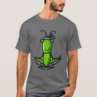 Patience, grasshopper Meditating Dark T T-Shirt
