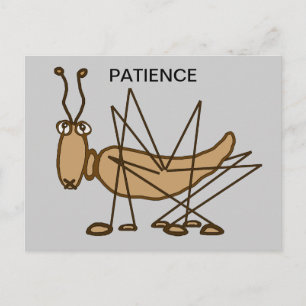 PATIENCE GRASSHOPPER POSTCARD