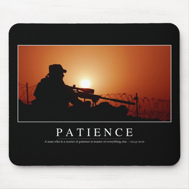 Patience: Inspirational Quote Mouse Mat (Front)