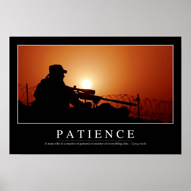 Patience: Inspirational Quote Poster (Front)